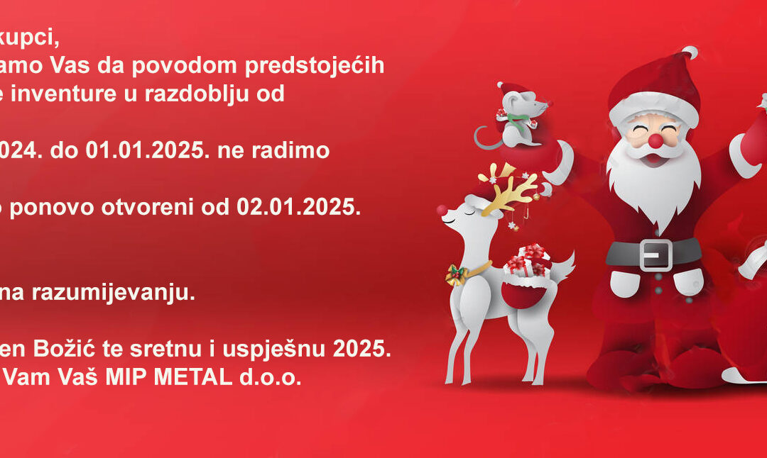 Neradni dani za prosinac 2024.